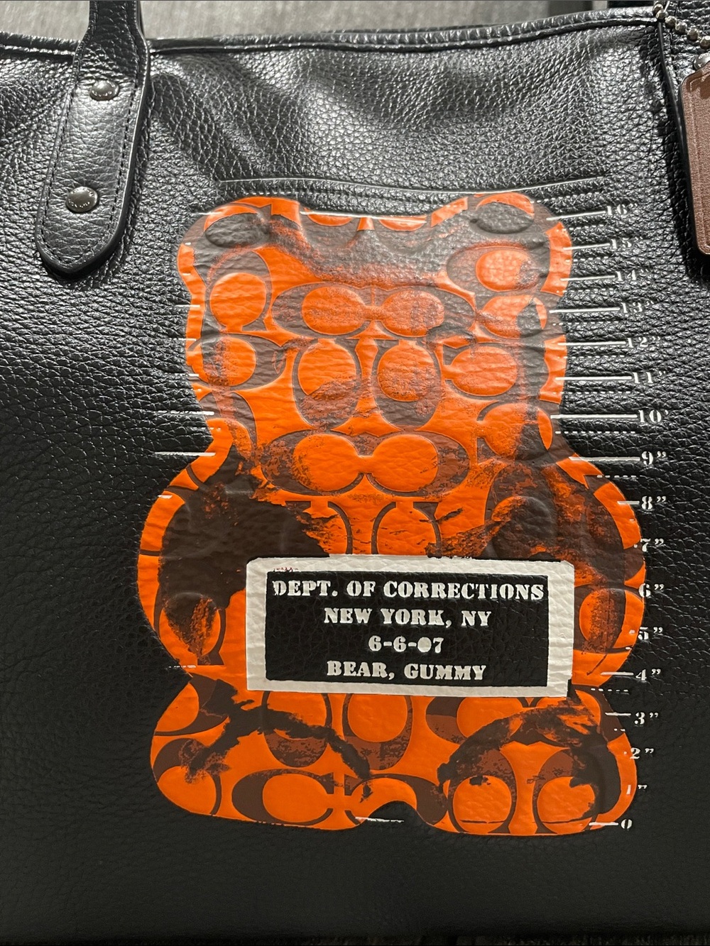 Coach Black City Zip Tote With Vandal Gummy Bear (Style F78203) Limited Edition - Picture 4 of 16